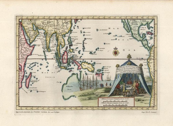 91-Asia, Southeast Asia, Australia & Oceania, Australia, Oceania and New Zealand Map By Pieter