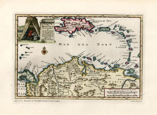 90-Caribbean and South America Map By Pieter van der Aa