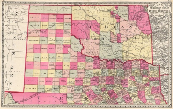 39-Texas, Plains and Southwest Map By H.C. Tunison