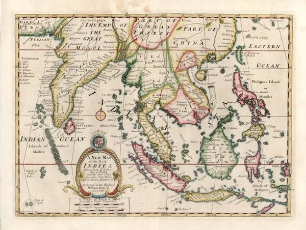 97-China, India, Southeast Asia and Philippines Map By Edward Wells