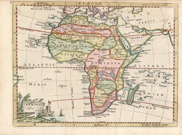 43-Africa and Africa Map By Thomas Jefferys