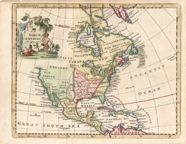 49-North America Map By Thomas Jefferys