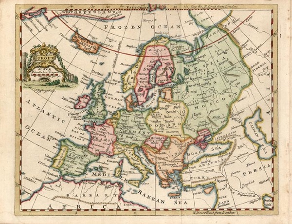 61-Europe and Europe Map By Thomas Jefferys