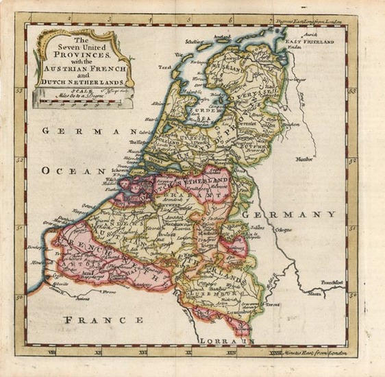 2-Europe and Netherlands Map By Thomas Jefferys