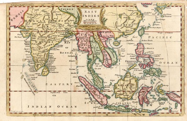 76-Asia, China, India, Southeast Asia and Philippines Map By Thomas Jefferys