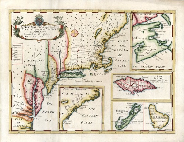 100-New England, Mid-Atlantic and Caribbean Map By Edward Wells