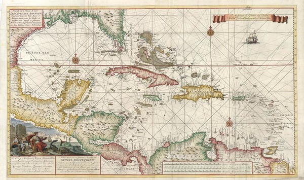 49-Southeast, Caribbean and Central America Map By Gerard Van Keulen