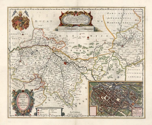 58-Europe, Poland and Czech Republic & Slovakia Map By Henricus Hondius