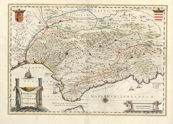 93-Europe and Spain Map By Willem Janszoon Blaeu