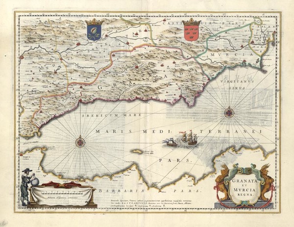 73-Europe and Spain Map By Willem Janszoon Blaeu