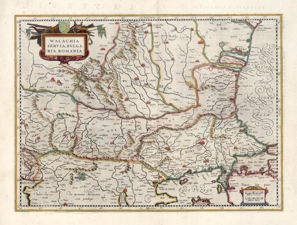 39-Europe, Romania and Balkans Map By Henricus Hondius / Gerard Mercator