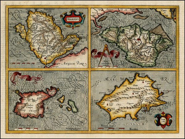 1-British Isles Map By Henricus Hondius