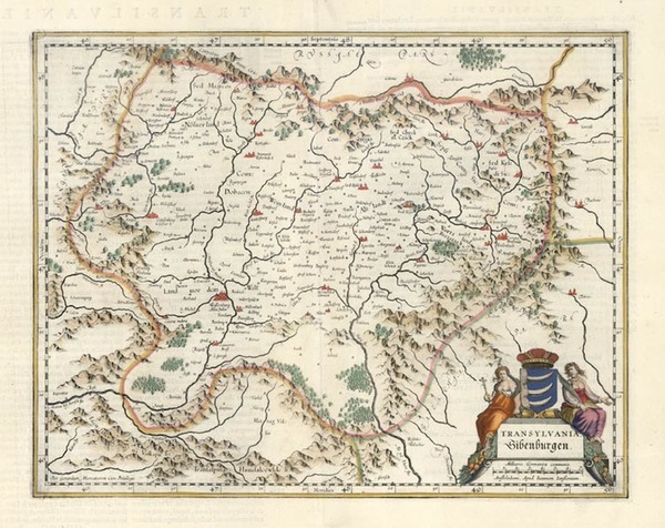 60-Europe and Romania Map By Henricus Hondius