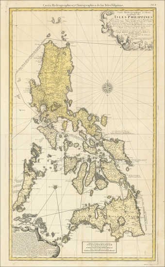 [ Philippines ] Carte Hydrographique & Chorographique des Isles Philippines Dediee a Sa. Majeste Catholique, par le Brigadier Don Ferdinand Valdes Tamon . . . Dressee par le R. Pere Pierre Murillo Velarde . . . Tiree de la Original, et reduite en cette forme per George Maurice Lowitz . . . 1760
