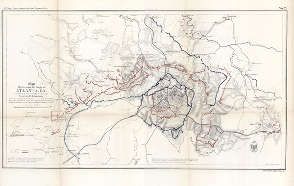 100-Southeast Map By Bowen & Co. / Captain Orlando M. Poe