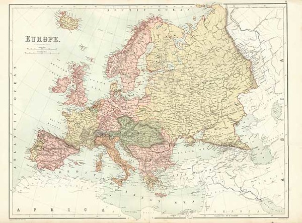 18-Europe and Europe Map By Adam & Charles Black