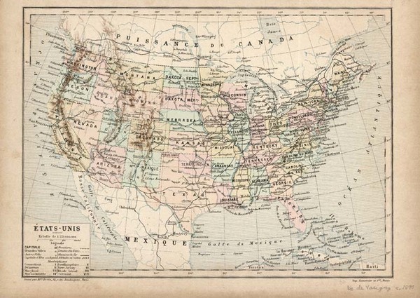 37-United States Map By de Varigny