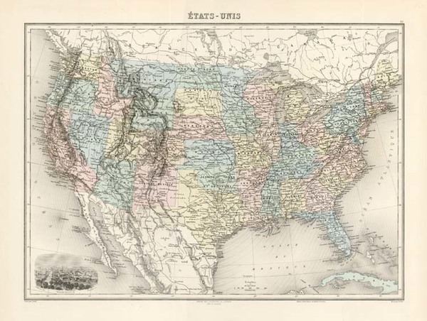 47-United States Map By Charles Lacoste