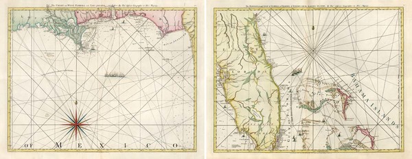 66-South, Southeast and Caribbean Map By Thomas Jefferys