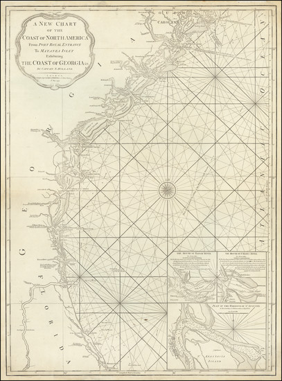 A New Chart of the Coast of North America From Port Royal Entrance To Matanza Inlet Exhibiting The Coast of Georgia &c. By Captain N. Holland . . .1794