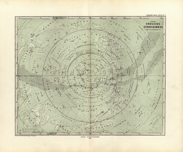 48-World, World and Celestial Maps Map By Adolf Stieler