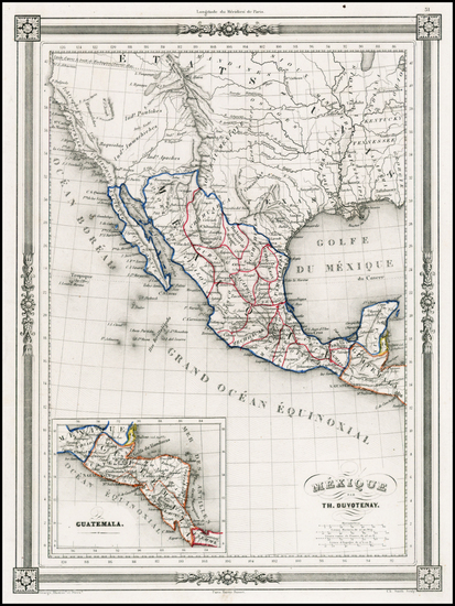 0-Texas, Southwest, Rocky Mountains and California Map By Thunot Duvotenay