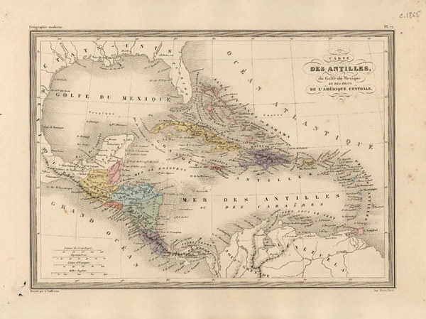 47-Caribbean and Central America Map By Alexandre Vuillemin