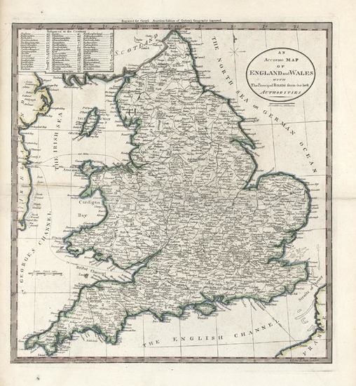 15-Europe and British Isles Map By Mathew Carey