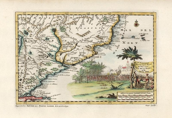 2-South America and Brazil Map By Pieter van der Aa