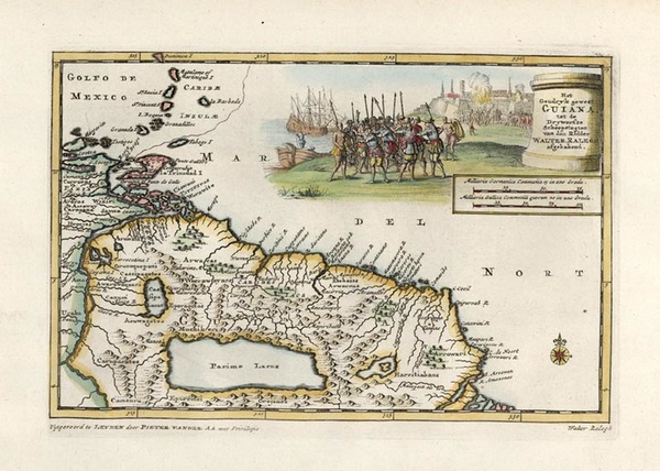 66-Caribbean and South America Map By Pieter van der Aa