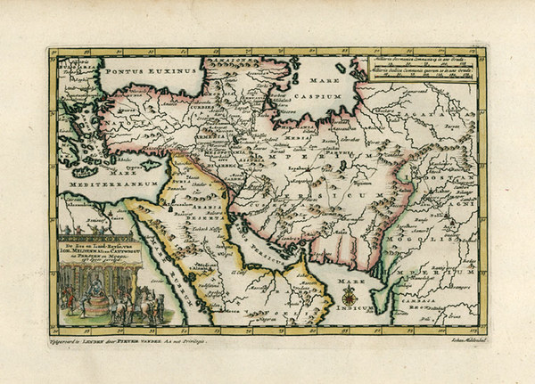 94-Europe, Turkey, Mediterranean, Asia, Middle East and Turkey & Asia Minor Map By Pieter van 