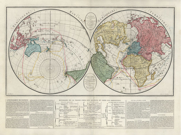 91-World, World and Polar Maps Map By Guiseppe Molini