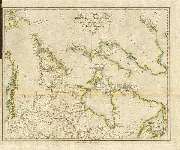 56-World, Polar Maps, Alaska and Canada Map By Sir John Franklin