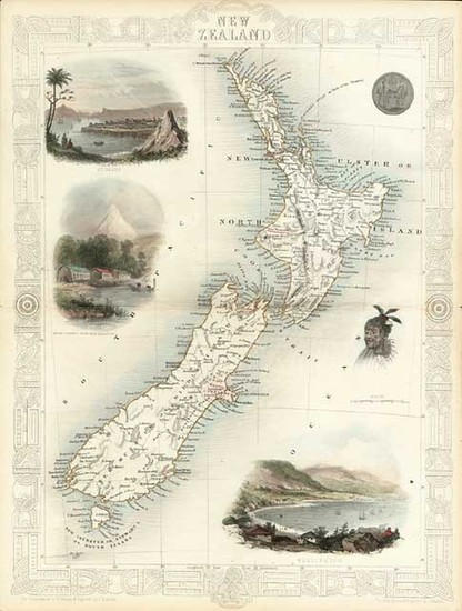 2-Australia & Oceania and New Zealand Map By John Tallis