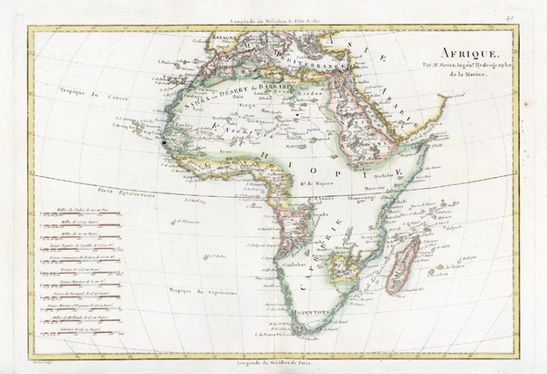 36-Africa and Africa Map By Rigobert Bonne