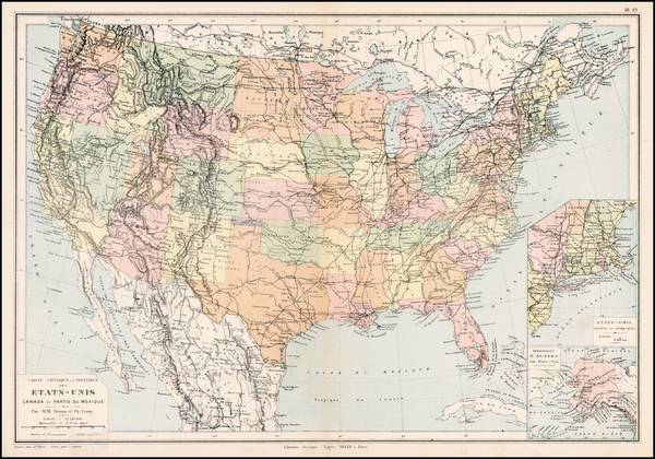 48-United States Map By Drioux et Leroy