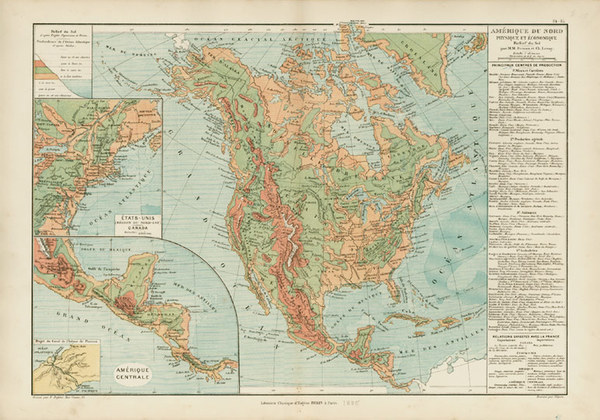 43-North America Map By Drioux et Leroy