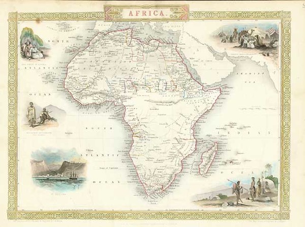 88-Africa and Africa Map By John Tallis