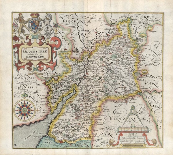 35-Europe and British Isles Map By William Kip / Christopher Saxton