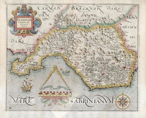 18-Europe and British Isles Map By William Hole / Christopher Saxton