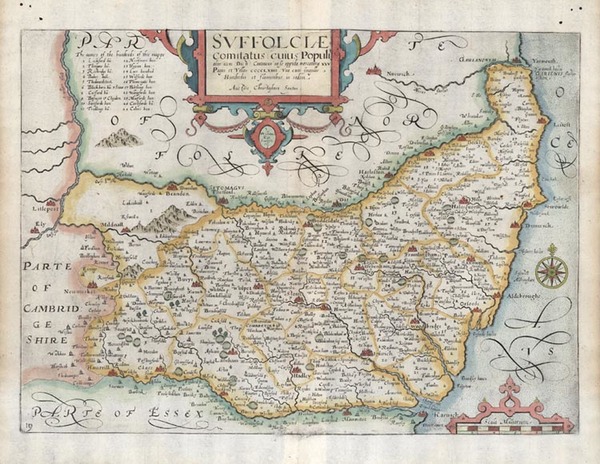 36-Europe and British Isles Map By William Kip / Christopher Saxton