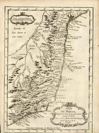 31-South America Map By Jacques Nicolas Bellin