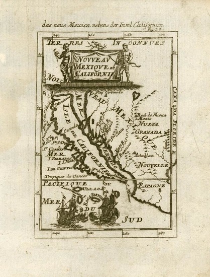 89-Mexico, Baja California and California Map By Alain Manesson Mallet