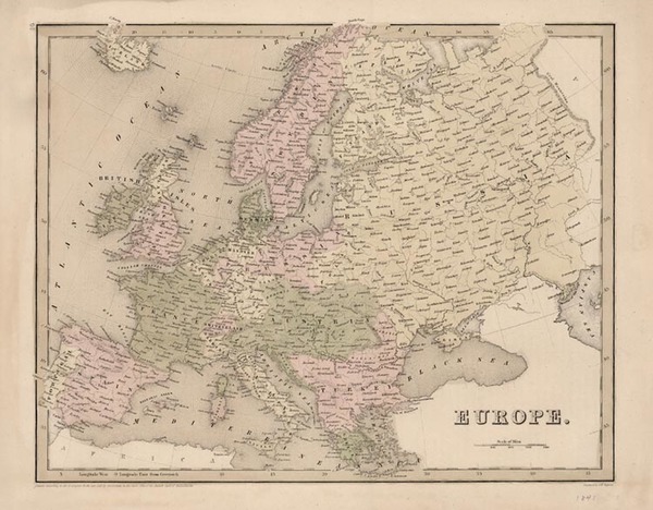 94-Europe and Europe Map By Thomas Gamaliel Bradford  &  Goodrich