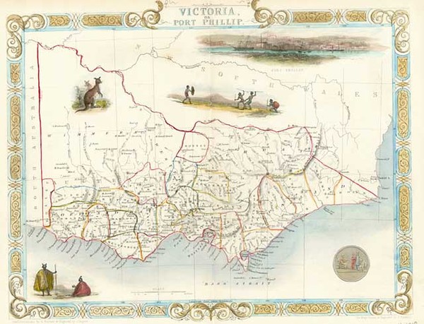 68-Australia & Oceania and Australia Map By John Tallis