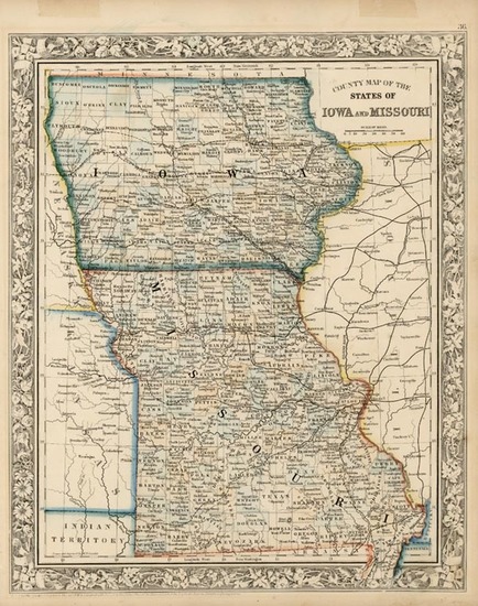 51-Midwest Map By Samuel Augustus Mitchell Jr.