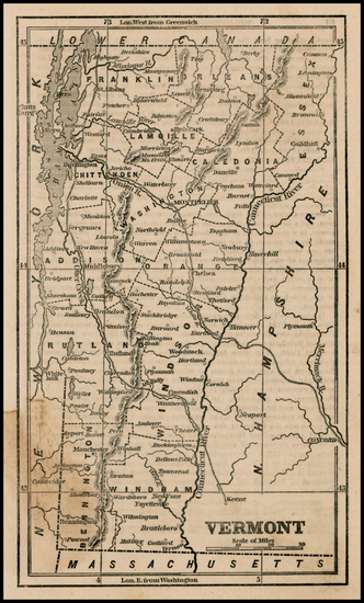 76-New England Map By Ensign, Bridgeman & Fanning