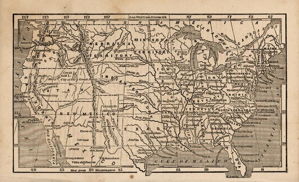 54-United States Map By Ensign, Bridgeman & Fanning