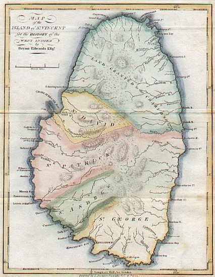 93-Caribbean Map By Bryan Edwards  &  John Stockdale