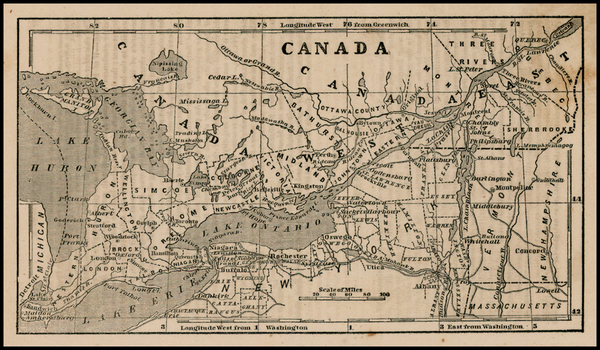 37-Canada Map By Ensign, Bridgeman & Fanning